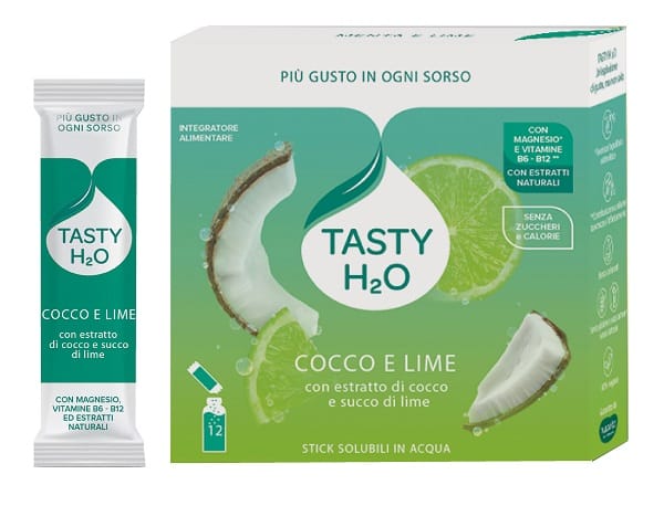 TASTY H2O COCCO LIME 12 STICK CON EDULCORANTE