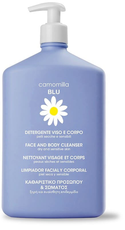 CAMOMILLA BLU DETERGENTE VISO CORPO PELLI SECCHE SENSIBILI 1 LITRO