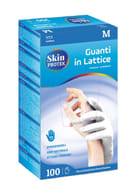 GUANTO NON CHIRURGICO IN LATTICE PROTEX MONOUSO CON AMIDO DI MAIS SKIN PROTEK AMBIDESTRO POLSINO SALVASTRAPPO MISURA MEDIUM 100 PEZZI