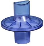 FILTRO ANTIBATTERICO EUROSPIRO ANATOMICO BLU TRASPARENTE DIAMETRO INTERNO 27,5MM ESTERNO 30,0MM CON BOCCAGLIO OVALE PER SPIROMETRI CONTEC/MICROMEDICAL/MIR/VIASYS/VITALOGRAPH