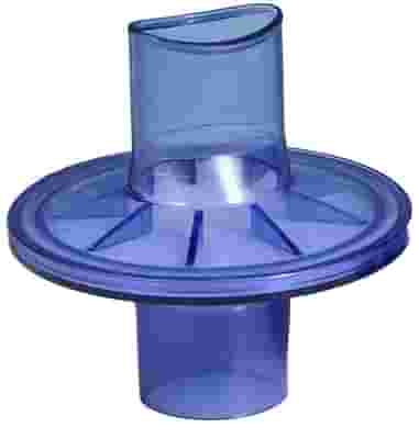 FILTRO ANTIBATTERICO EUROSPIRO ANATOMICO BLU TRASPARENTE DIAMETRO INTERNO 27,5MM ESTERNO 30,0MM CON BOCCAGLIO OVALE PER SPIROMETRI CONTEC/MICROMEDICAL/MIR/VIASYS/VITALOGRAPH