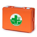 CASSETTA IN PLASTICA CON SUPPORTO ATTACCO A PARETE PER PRONTO SOCCORSO ALLEGATO 1 AZIENDE GRUPPO A/B DIMENSIONI 395X270X135 MM ARANCIO PESO 6,2KG