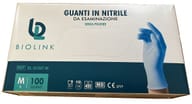 GUANTO MONOUSO BL-GUNIT IN NITRILE BLU NON STERILE SENZA POLVERE CON BORDO AMBIDESTRO MISURA MEDIUM 100 PEZZI