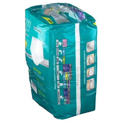 LINES SPECIALIST PANTS MAXI M X 8 PANNOLONE MUTANDINA INDOSSABILE COME NORMALE BIANCHERIA TIPO PULL-ON LINES SPECIALIST PANTS MAXI M X 8 PANNOLONE MUTANDINA INDOSSABILE COME NORMALE BIANCHERIA TIPO PULL-ON