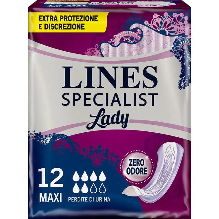 ASSORBENTI PER INCONTINENZA LINES SPECIALIST LADY 12 PEZZI