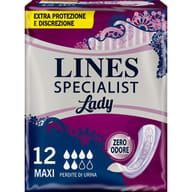 ASSORBENTI PER INCONTINENZA LINES SPECIALIST LADY 12 PEZZI