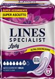 ASSORBENTI PER INCONTINENZA LINES SPECIALIST LADY 12 PEZZI
