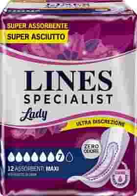 ASSORBENTI PER INCONTINENZA LINES SPECIALIST LADY 12 PEZZI
