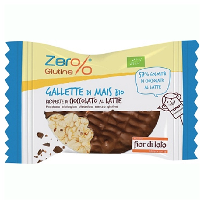Zer% Glutine Gallette Mais Ricoperte Di Cioccolato Al Latte Bio 32 G