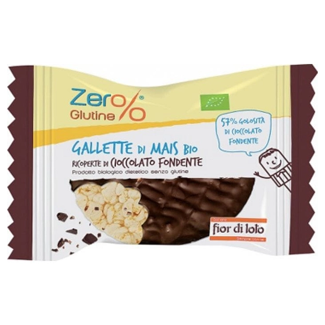 Zer% Glutine Gallette Mais Ricoperte Cioccolato Fondente Bio 32 G