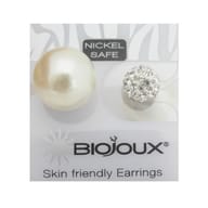 BJU800 ORECCHINI PERLA BIANCA STAINLESS STEEL