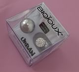BJU801 ORECCHINI PERLA GRIGIO STAINLESS STEEL