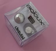 BJU801 ORECCHINI PERLA GRIGIO STAINLESS STEEL