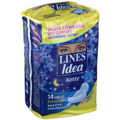 LINES IDEA NOTTE CON ALI RIPIEGATE 14 PEZZI LINES IDEA NOTTE CON ALI RIPIEGATE 14 PEZZI