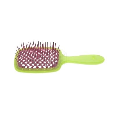 Superbrush Spazzola Verde Con Riccio Fucsia