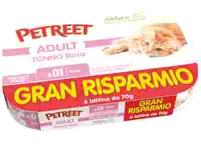 PETREET CAT A01  GR TONNO ROSA 6X70 G