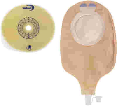 PLACCA PIANA RITAGLIABILE AURUM2 URO PER UROSTOMIA DIAMETRO 13-40 MM FLANGIA 45 MM 5 PEZZI
