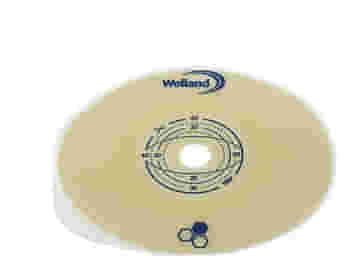 PLACCA PIANA RITAGLIABILE AURUM2 URO PER UROSTOMIA DIAMETRO 13-50 MM FLANGIA 55 MM 5 PEZZI