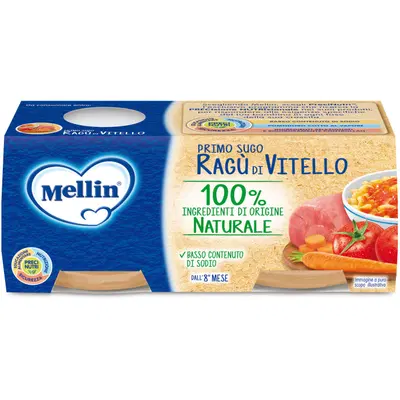 MELLIN PRIMOSUGO RAGU' DI VITELLO 2 VASETTI DA 80 G MELLIN PRIMOSUGO RAGU' DI VITELLO 2 VASETTI DA 80 G