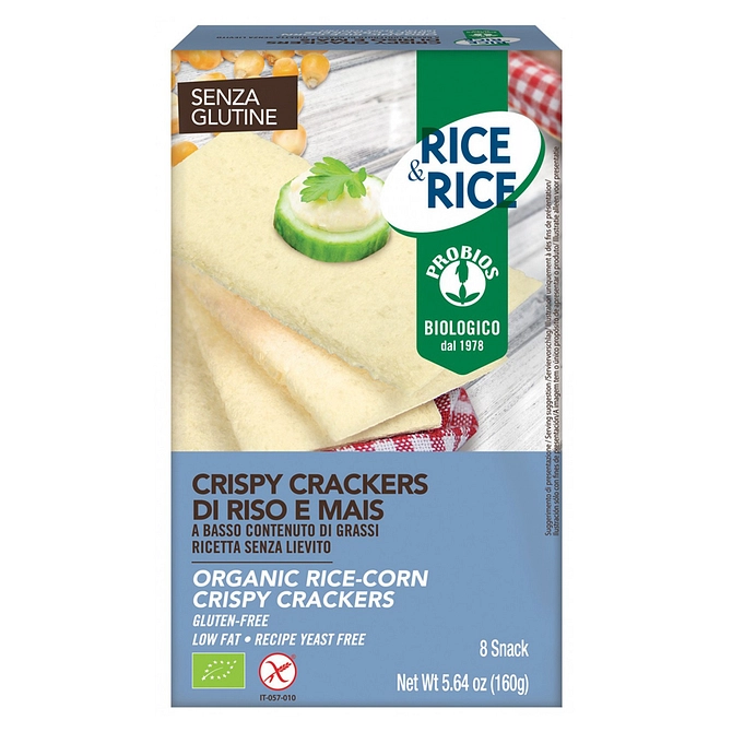 Rice&Rice Crispy Crackers Di Riso E Mais 160 G