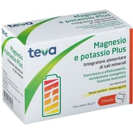 MAGNESIO POTASSIO PLUS TEVA 24 BUSTINE SENZA ZUCCHERI AROMA AGRUMI