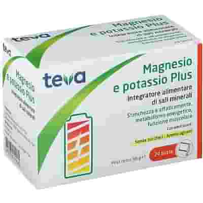 MAGNESIO POTASSIO PLUS TEVA 24 BUSTINE SENZA ZUCCHERI AROMA AGRUMI