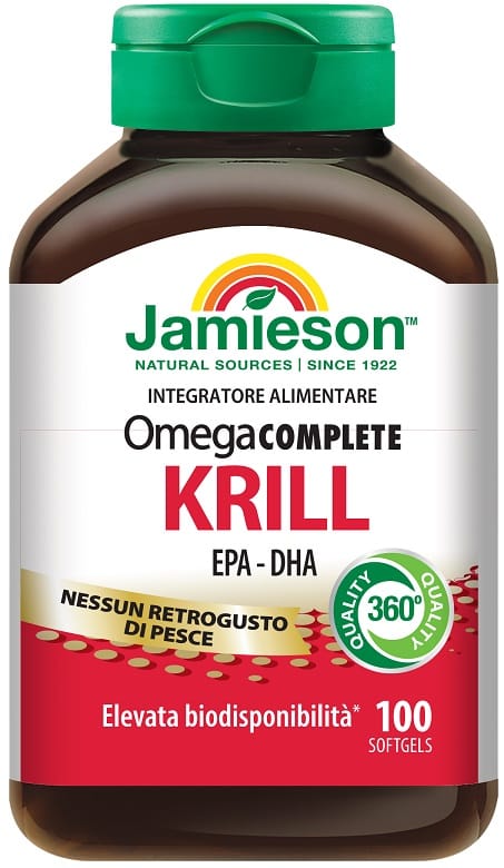 JAMIESON OMEGA COMPLETE PURE KRILL OIL 100 SOFTGEL SENZA GLUTINE SENZA LATTOSIO