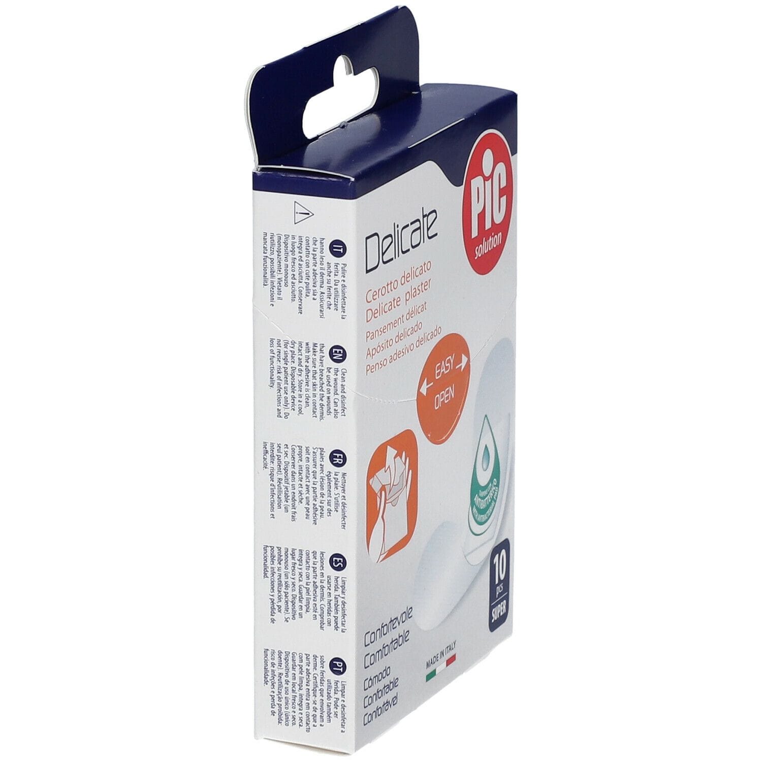 CEROTTO PIC DELICATE SUPER ANTIBATTERICO 40X86 MM 10 PEZZI