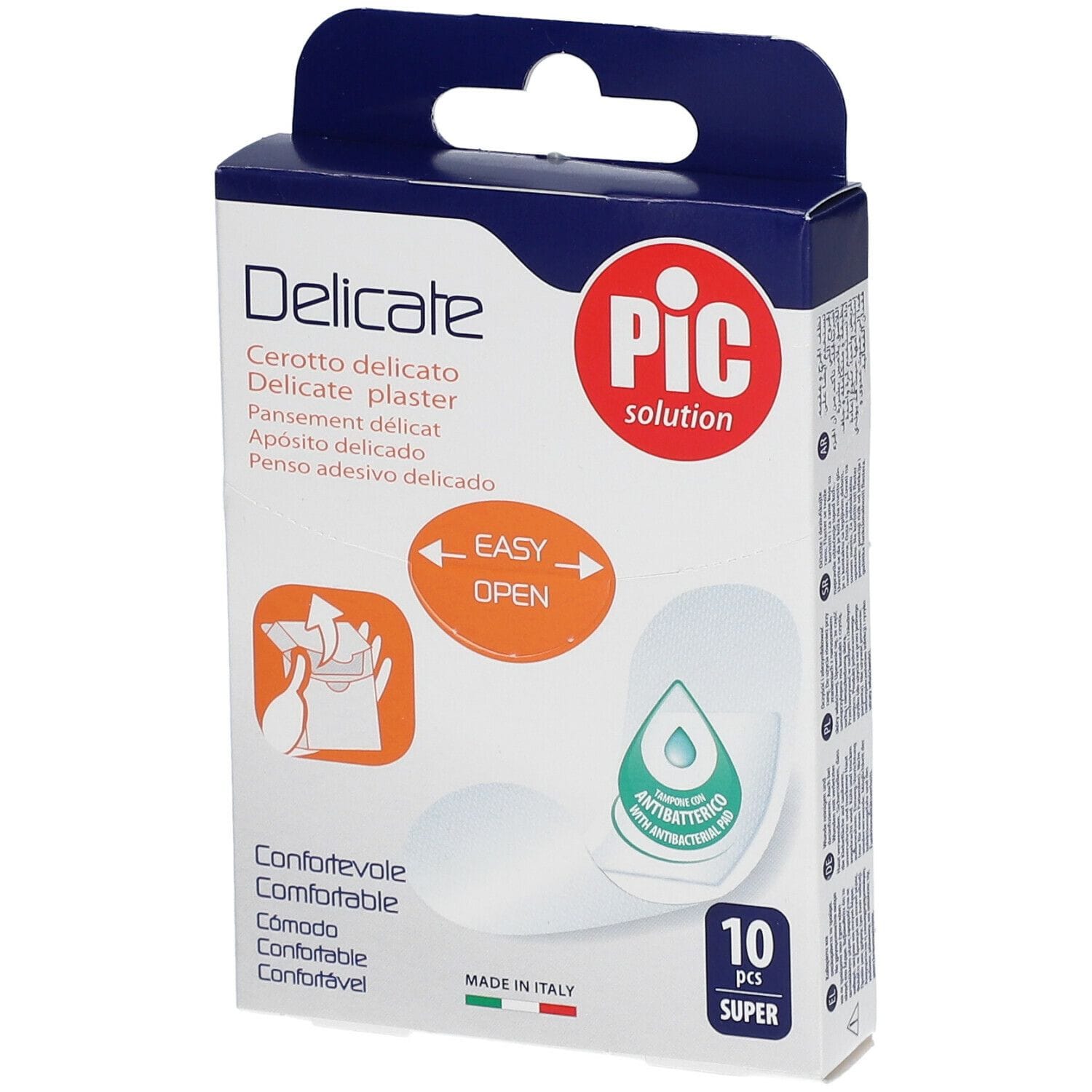 CEROTTO PIC DELICATE SUPER ANTIBATTERICO 40X86 MM 10 PEZZI