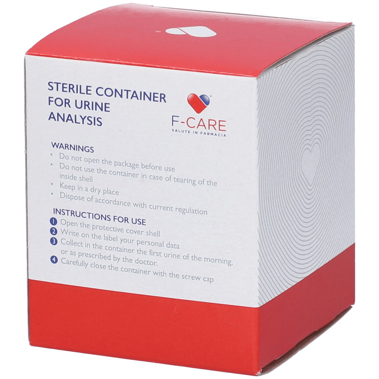 CONTENITORE STERILE F CARE PER LA RACCOLTA URINA 120 ML