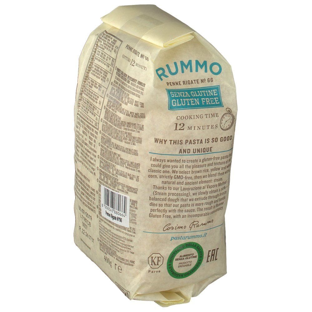 RUMMO PENNE RIGATE N66 DI RISO INTEGRALE E MAIS 400 G