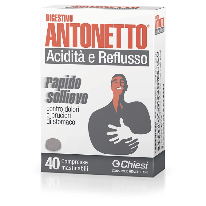Digestivo Antonetto Acidita' E Reflusso 40 Compresse Masticabili