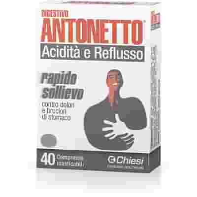 DIGESTIVO ANTONETTO ACIDITA' E REFLUSSO 40 COMPRESSE MASTICABILI