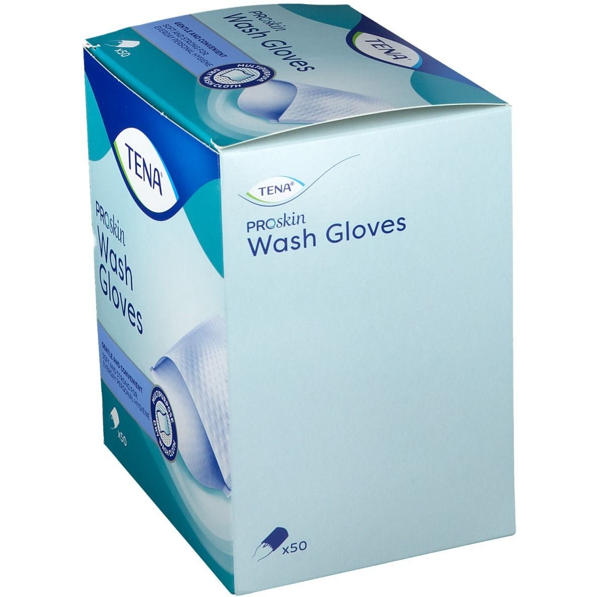 GUANTO PER IGIENE TENA WASH 50 PEZZI