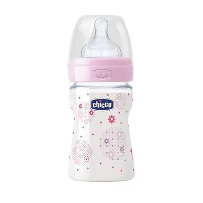 CHICCO BIBERON WELL BEING IN POLIPROPILENE GIRL DA 150 ML NORMAL SILICONE ITA CHICCO BIBERON WELL BEING IN POLIPROPILENE GIRL DA 150 ML NORMAL SILICONE ITA