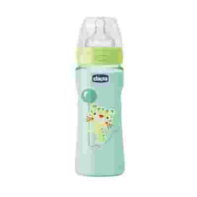 CHICCO BIBERON WELL BEING COLORATO IN POLIPROPILENE UNISEX DA 330 ML FAST SILICONE