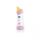 CHICCO BIBERON WELL BEING ANGOLATO IN POLIPROPILENE GIRL DA 250 ML NORMAL LATTICE