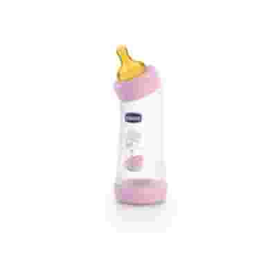 CHICCO BIBERON WELL BEING ANGOLATO IN POLIPROPILENE GIRL DA 250 ML NORMAL LATTICE