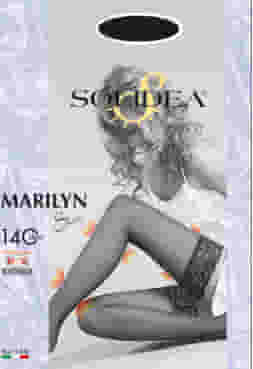 MARILYN 140 PUNTA APERTA CALZA AUTOREGGENTE NERO 1-S