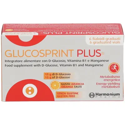 GLUCOSPRINT PLUS ARANCIA 6 FIALOIDI DA 25 ML GLUCOSPRINT PLUS ARANCIA 6 FIALOIDI DA 25 ML