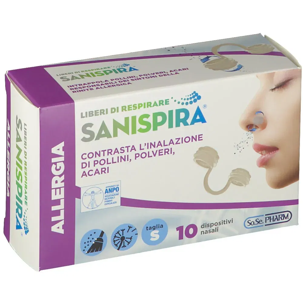 Sanispira Allergia Dispositivo Nasale 10 Pezzi Taglia S