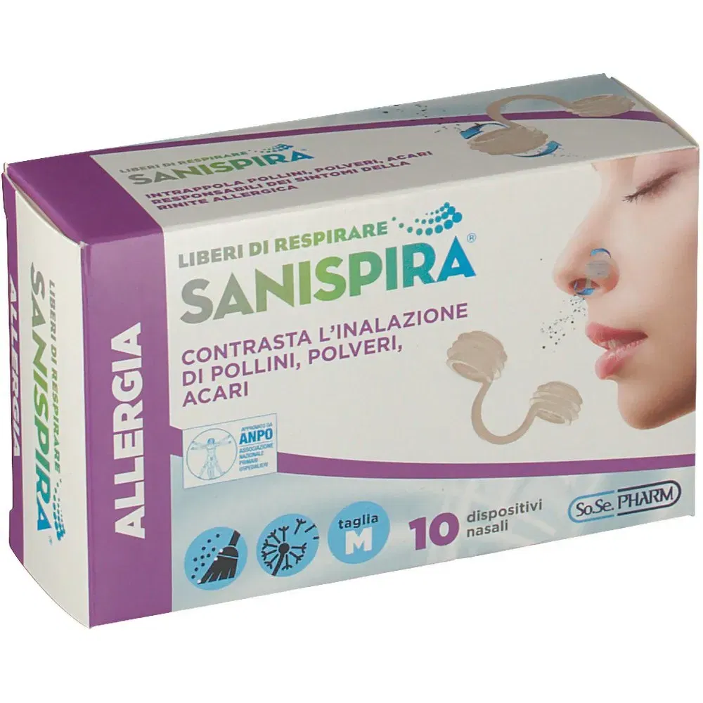 Sanispira Allergia Dispositivo Nasale 10 Pezzi Taglia M