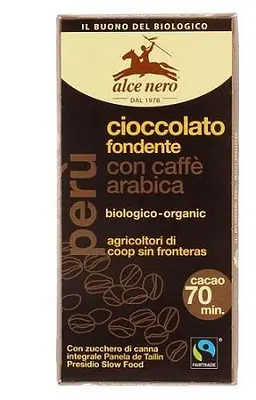 TAVOLETTA CIOCCOLATO FONDENTE BIO CON CAFFE' FAIRTRADE 50 G TAVOLETTA CIOCCOLATO FONDENTE BIO CON CAFFE' FAIRTRADE 50 G