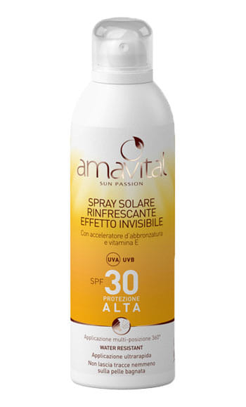 Amavital Sun Passion Spray Solare Effetto Invisibile Spf 30 150 Ml