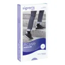 SIGVARIS JAMES CCL2 GAMBALETTO LUNGO CYANIDE PUNTA CHIUSA M PLUS