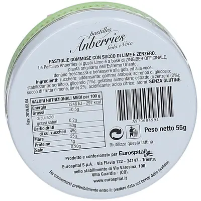 ANBERRIES LIME & ZENZERO 55 G ANBERRIES LIME & ZENZERO 55 G