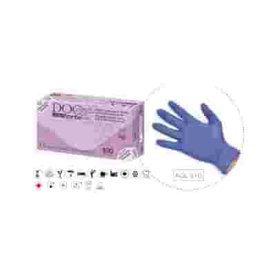 GUANTO DA ESPLORAZIONE MONOUSO IN NITRILE BLU NON STERILE SENZA POLVERE DOC ZERO VELO FORTE SUPERFICIE MICRORUVIDA LUNGHEZZA 240 CM MISURA 8 LARGE