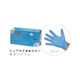 GUANTO MONOUSO IN NITRILE BLU SUPERFICIE MICRORUVIDA EKO ZERO PW SENZA POLVERE MISURA 8 MEDIUM 100 PEZZI