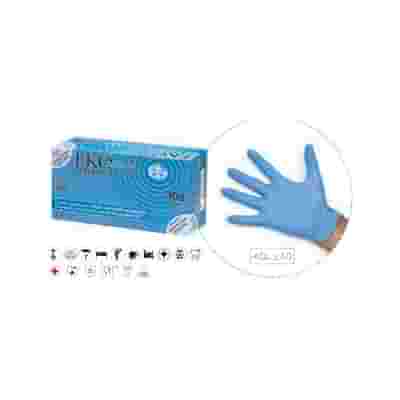 GUANTO MONOUSO IN NITRILE BLU SUPERFICIE MICRORUVIDA EKO ZERO PW SENZA POLVERE MISURA 8 MEDIUM 100 PEZZI