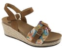 VALE SUEDE+TEXTILE WOMENS TAN/FLOWER FANTASY 40